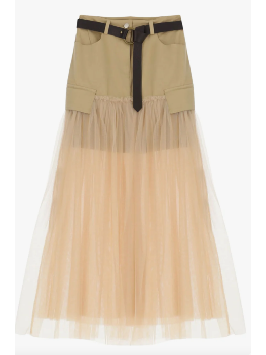 Jupe Cargo Tulle Beige