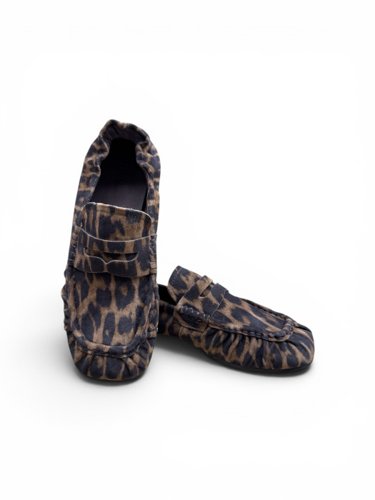 Mocassins imprimé léopard