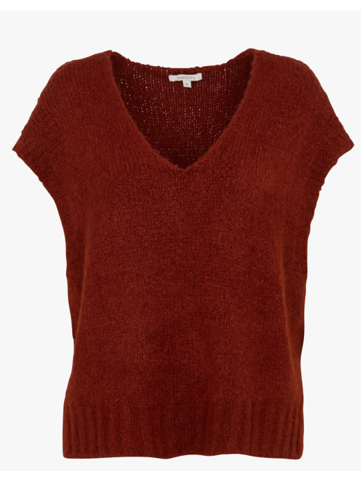 Pull sans manches col V