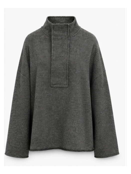 Pull col montant à patte