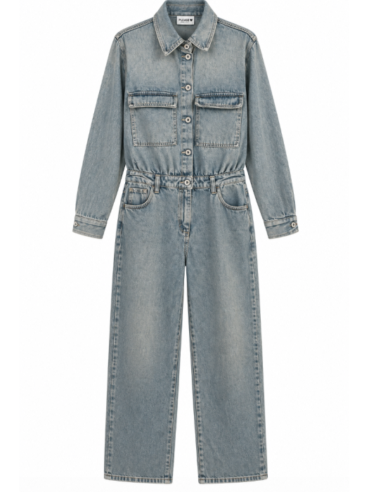 Combinaison en jean bleu clair