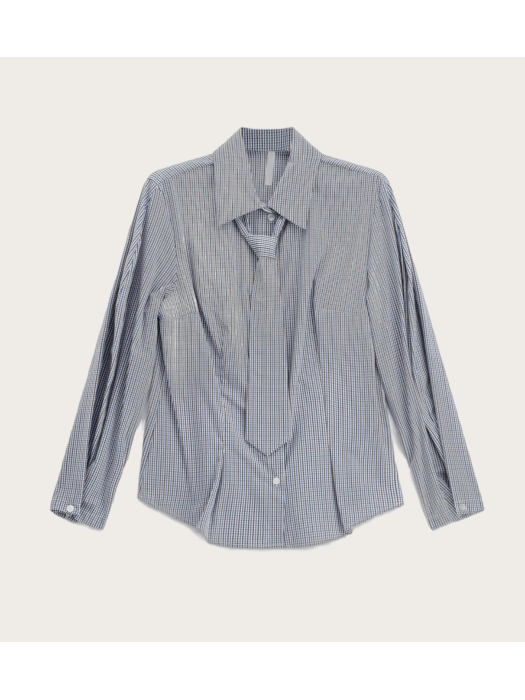 Chemise ajustée à rayures avec cravate