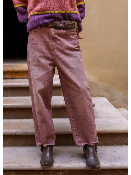 Jean droit rose ancien
